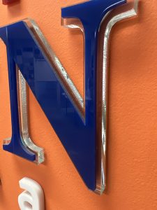 Picture of the letter N raised non-electric sign